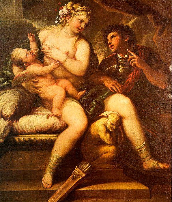  Luca  Giordano Venus, Cupid and Mars